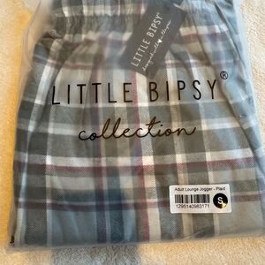 Little Bipsy Gray and Red Plaid Jogger